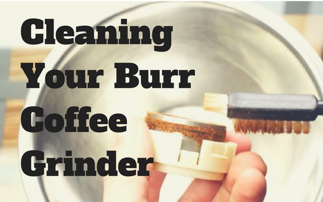 Burr grinder outlet cleaner